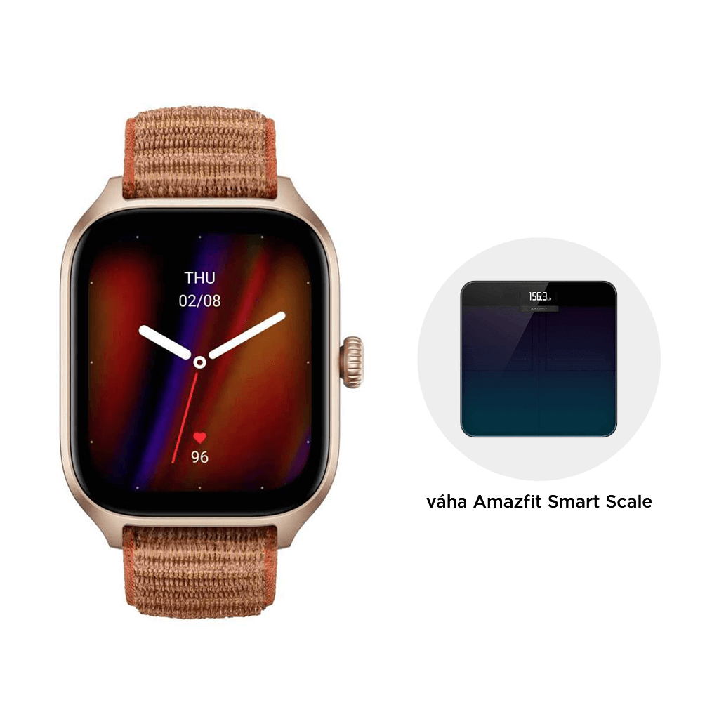 Amazfit GTS 4 autumn brown (nylon) + Amazfit Smart Scale 