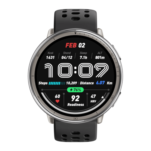 Amazfit Active 2 (Round) Black Sport Silicone 